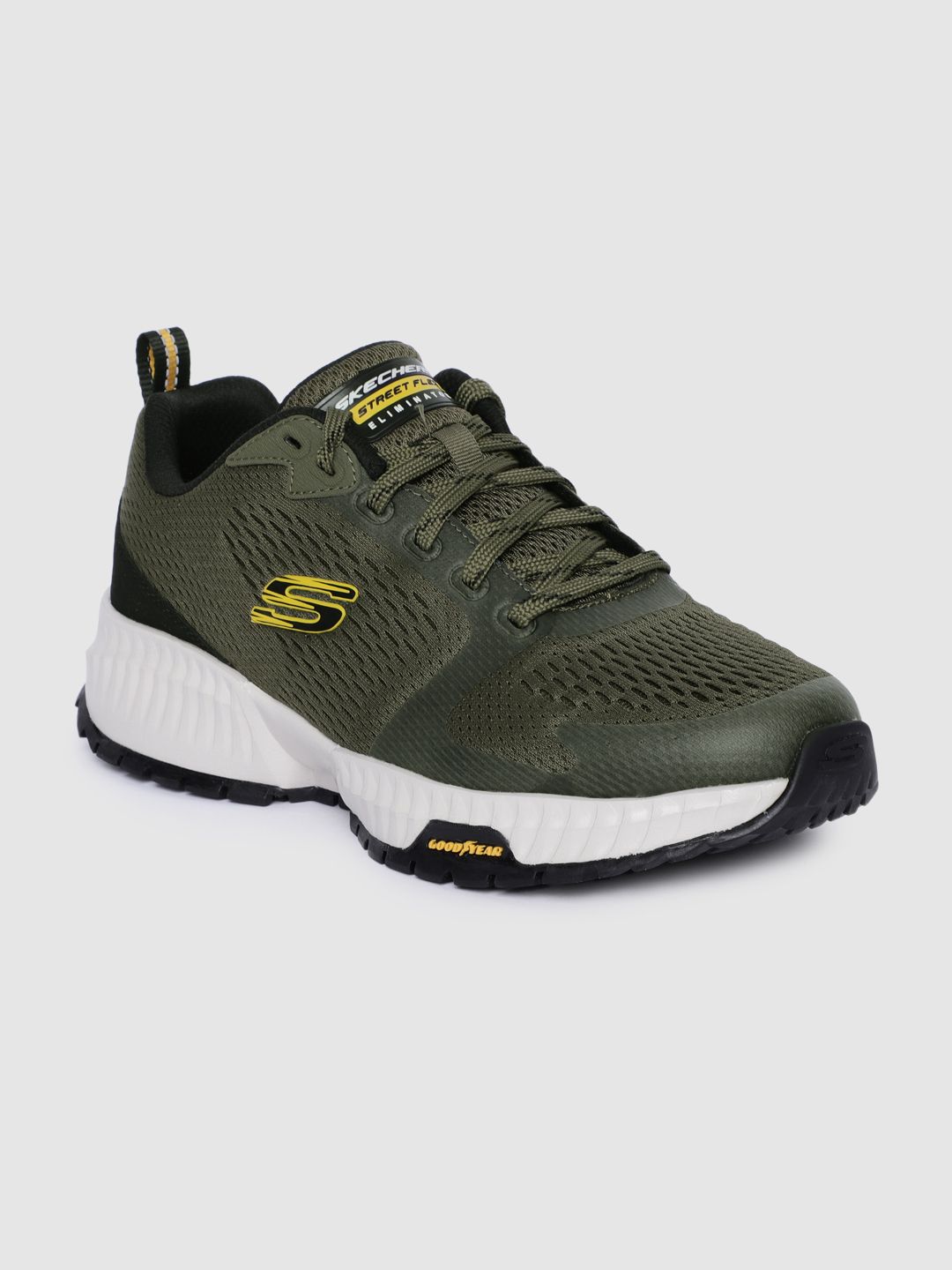 Skechers Men Olive STREET FLEX-ELIMINAT Sneakers