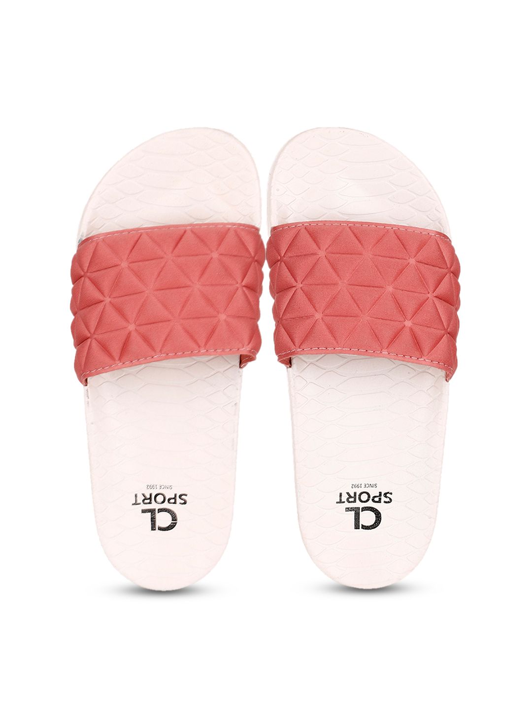 Carlton London sports Women Rust Pink Solid Sliders Price in India