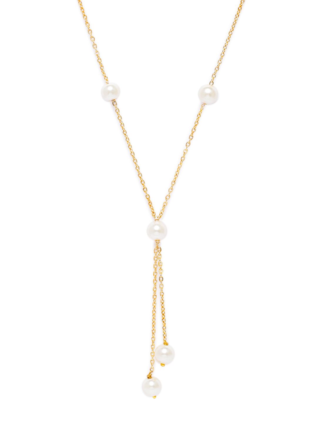 Zaveri Pearls Gold-Plated Contemporary Pearls Chain Price in India