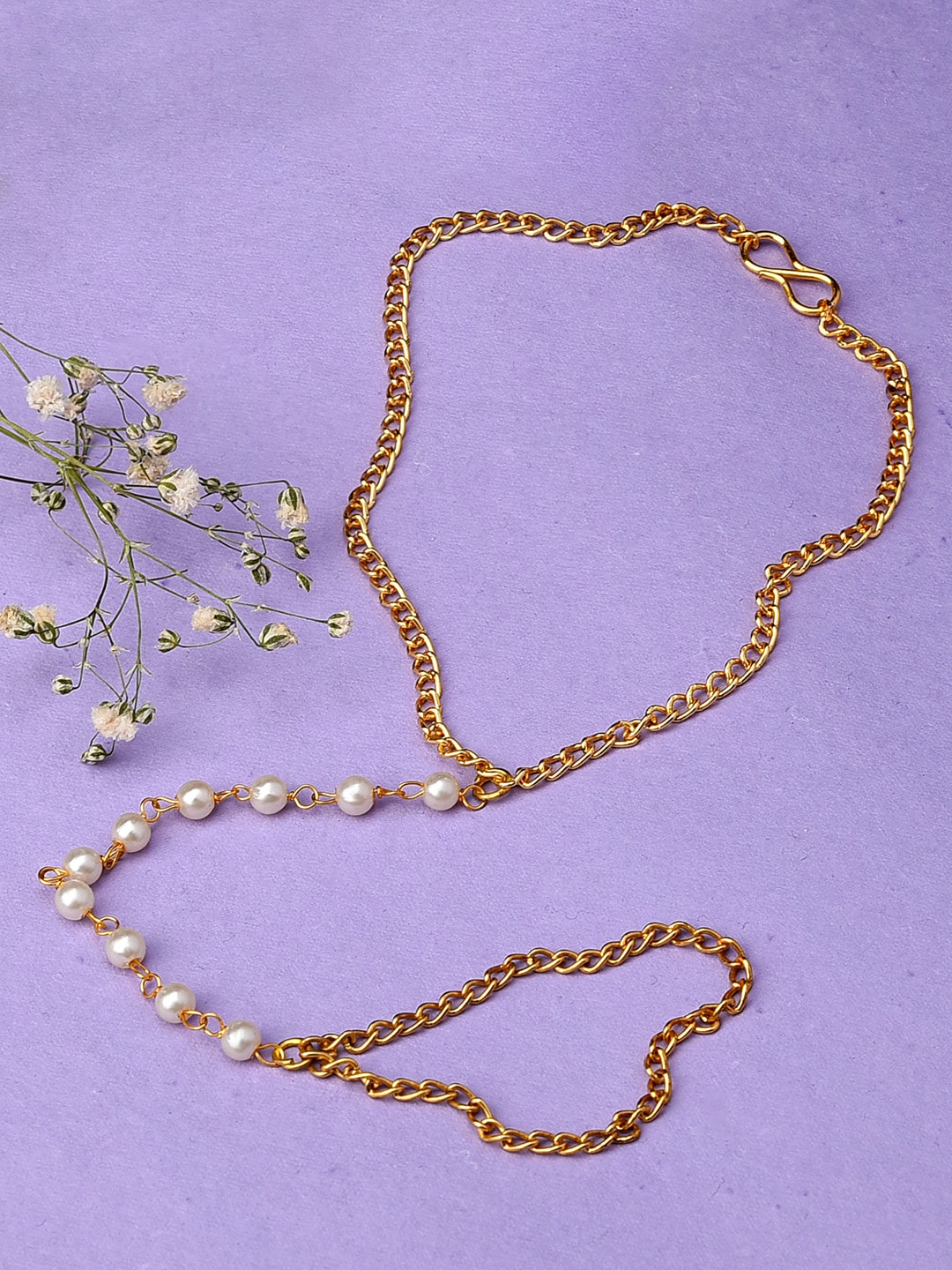 Zaveri Pearls Gold-Toned Pearl Bracelet Price in India