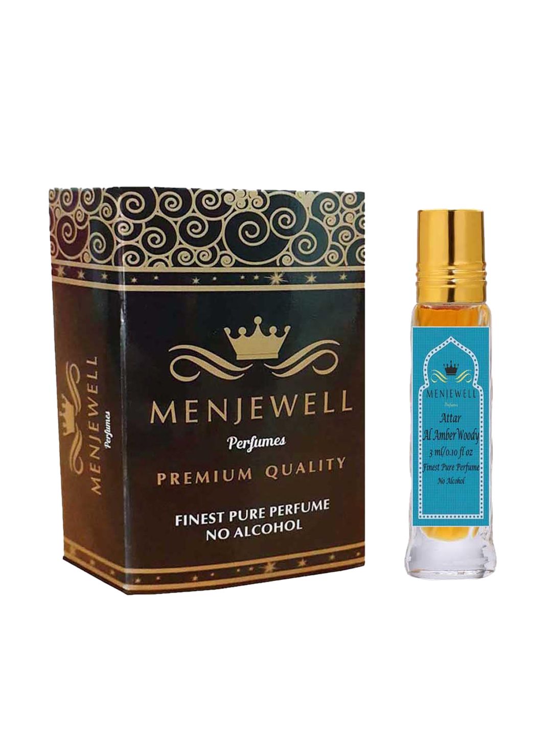Menjewell Unisex Al-Amber Woody Oudh Attar 3 ml Price in India