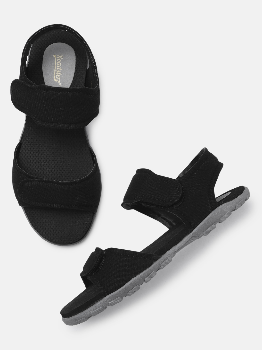 Roadster Women Black Sports Sandals Price in India