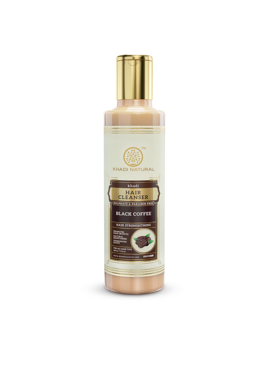 Khadi Natural Black Coffee Sulphate & Paraben Free Hair Cleanser - 210ml Price in India
