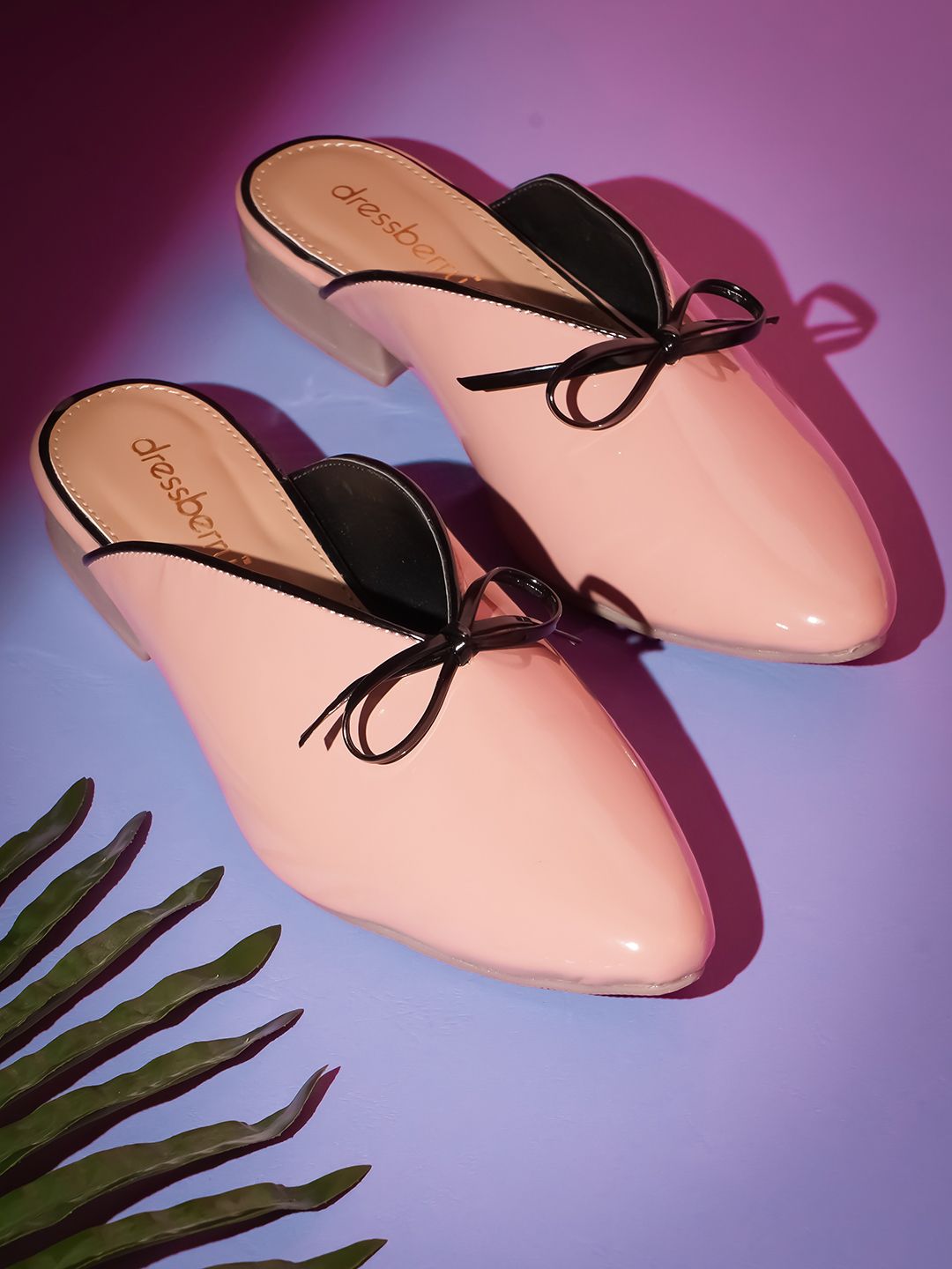 DressBerry Women Pink Solid Mules Price in India