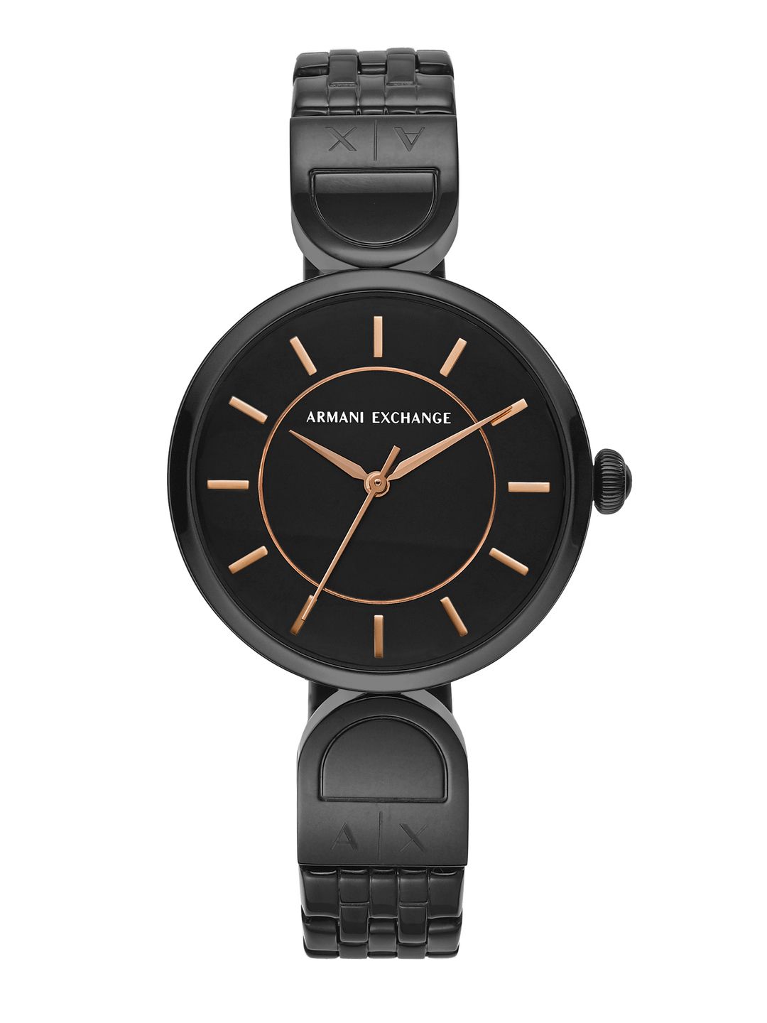 Armani Exchange Women Black Analogue Watch AX5380 Price in India