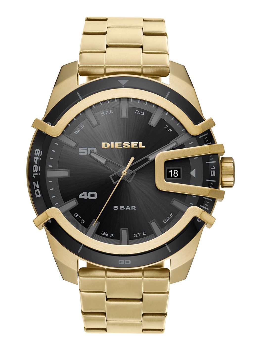 Buy DIESEL Caged Men Black Analogue Watch DZ1949 - Watches for Men