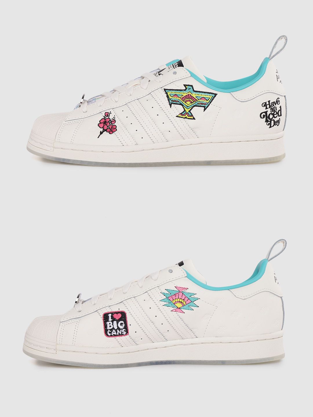 Buy ADIDAS Originals Men White Solid Leather Superstar Arizona