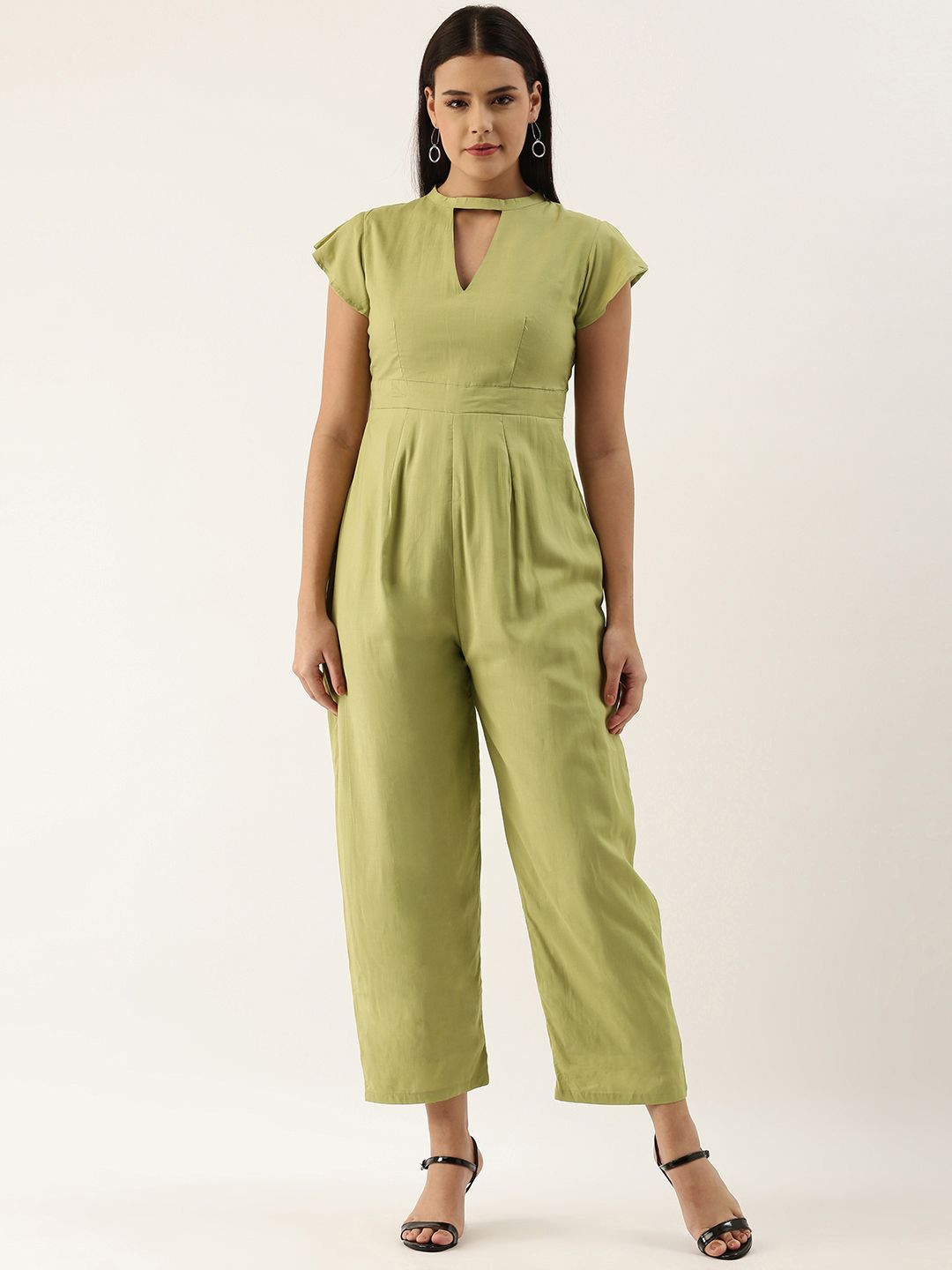 EthnoVogue Green Made To Measure Basic Jumpsuit Price in India