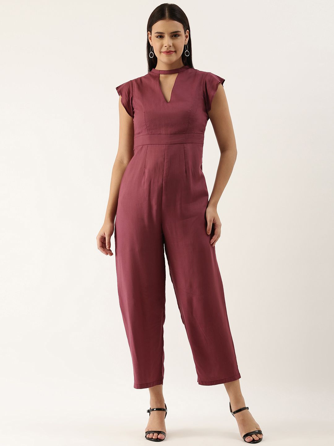 EthnoVogue Purple Made To Measure Basic Jumpsuit Price in India