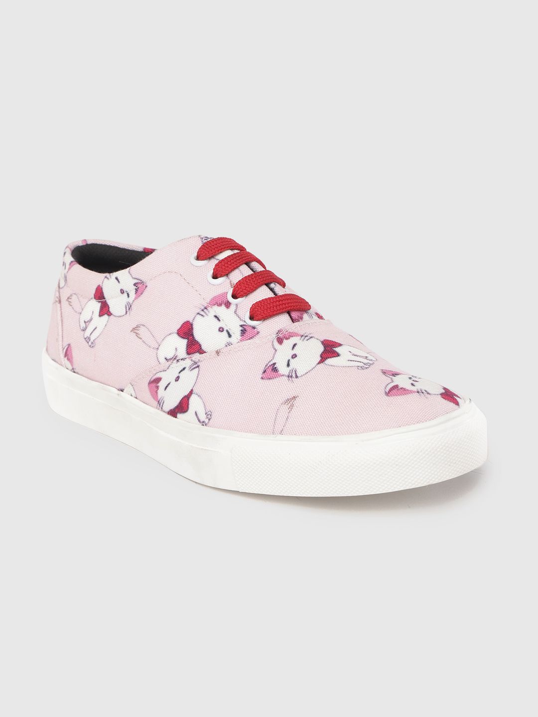 FF FUNKFEETS Unisex Pink & White Kitten Print Sneakers Price in India