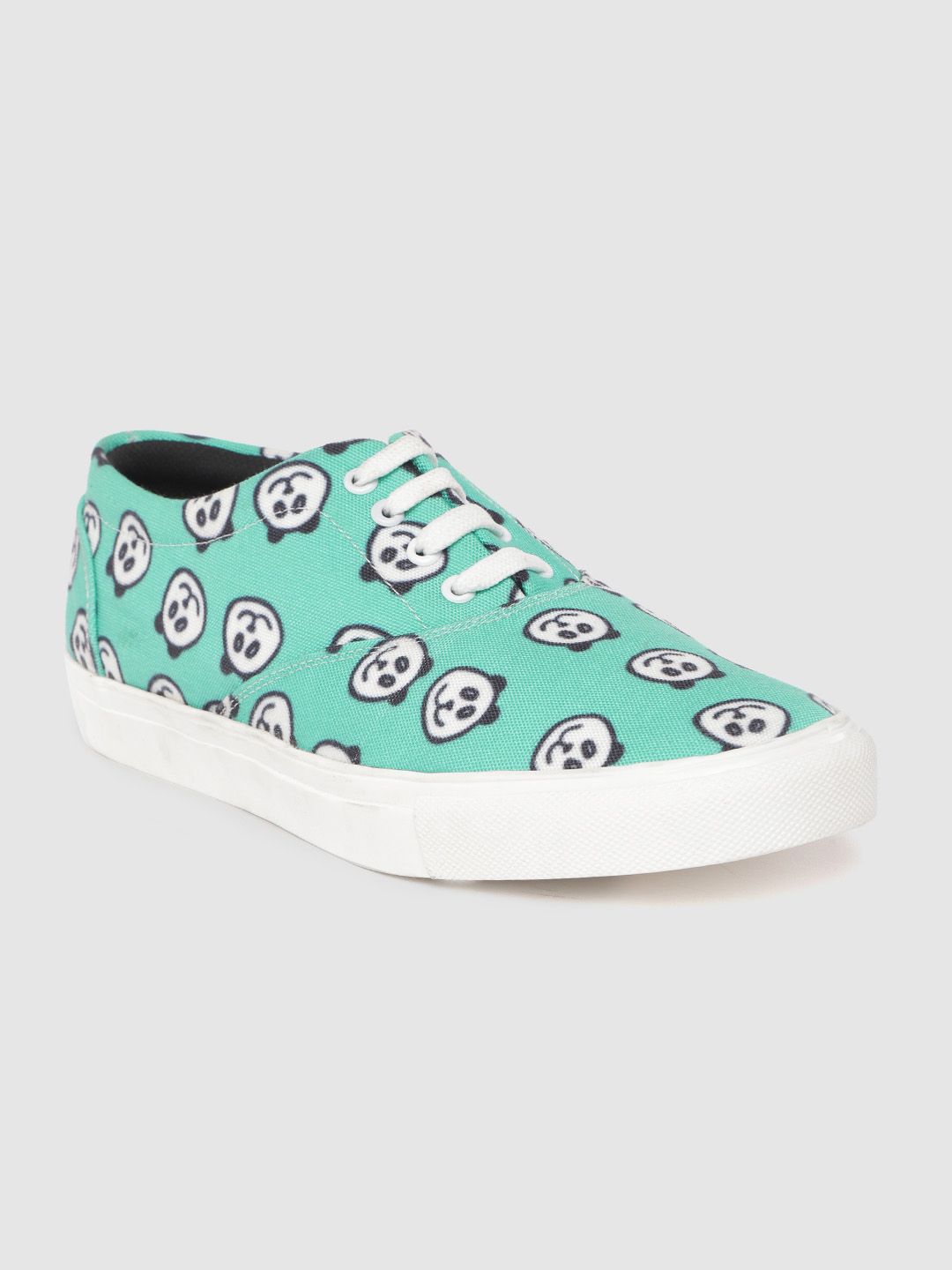 FF FUNKFEETS Unisex Sea Green & White Panda Printed Sneakers Price in India