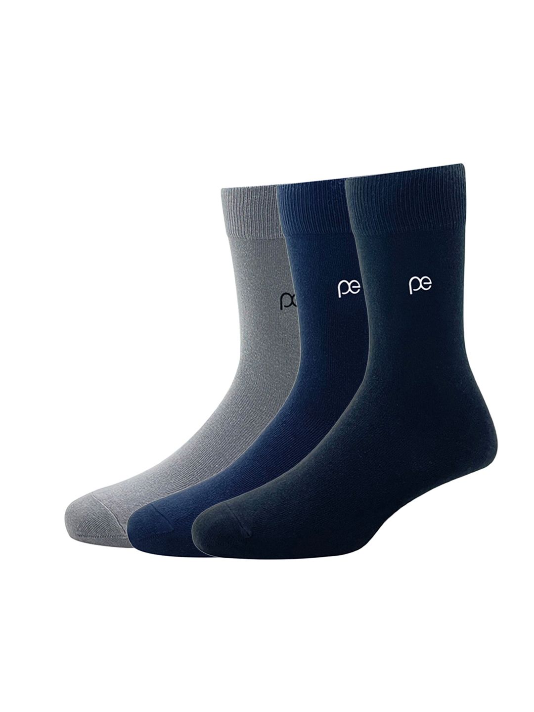 Peter England Men Pack Of 3 Solid Calf-Length Socks