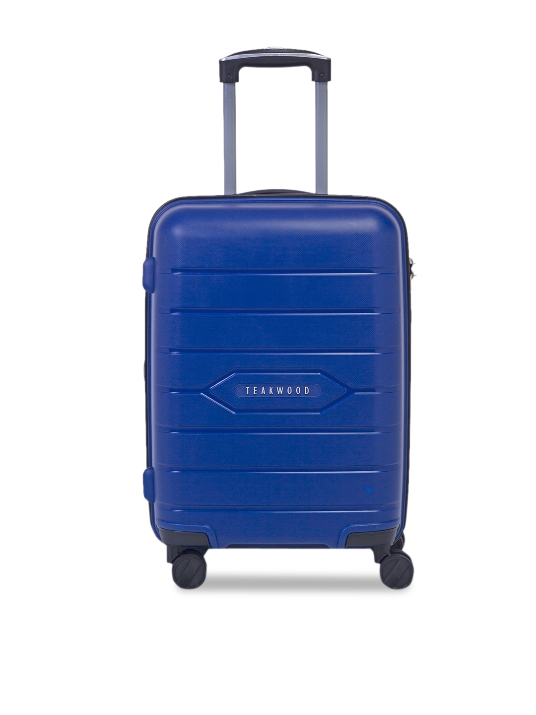 Teakwood Leathers Blue Hard-Sided Medium Trolley Bag Price in India