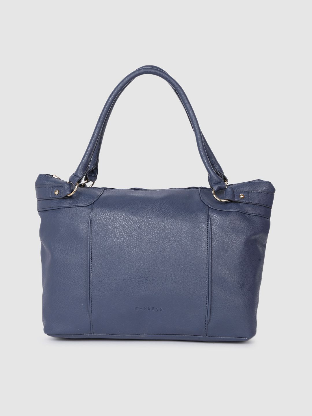 Caprese Women Blue Solid Leather Shoulder Bag Price in India