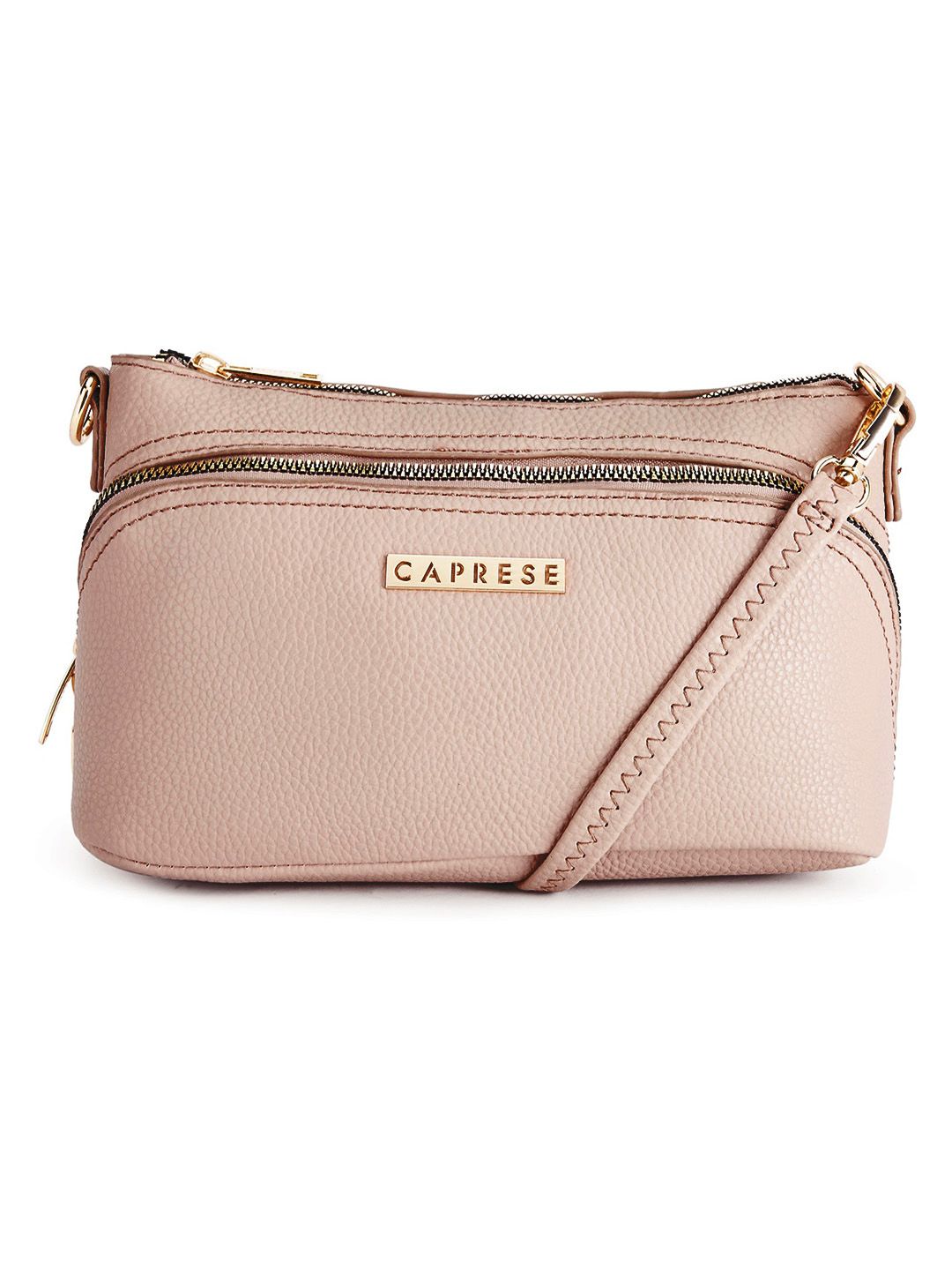 Caprese Dusty Pink Solid Sling Bag Price in India