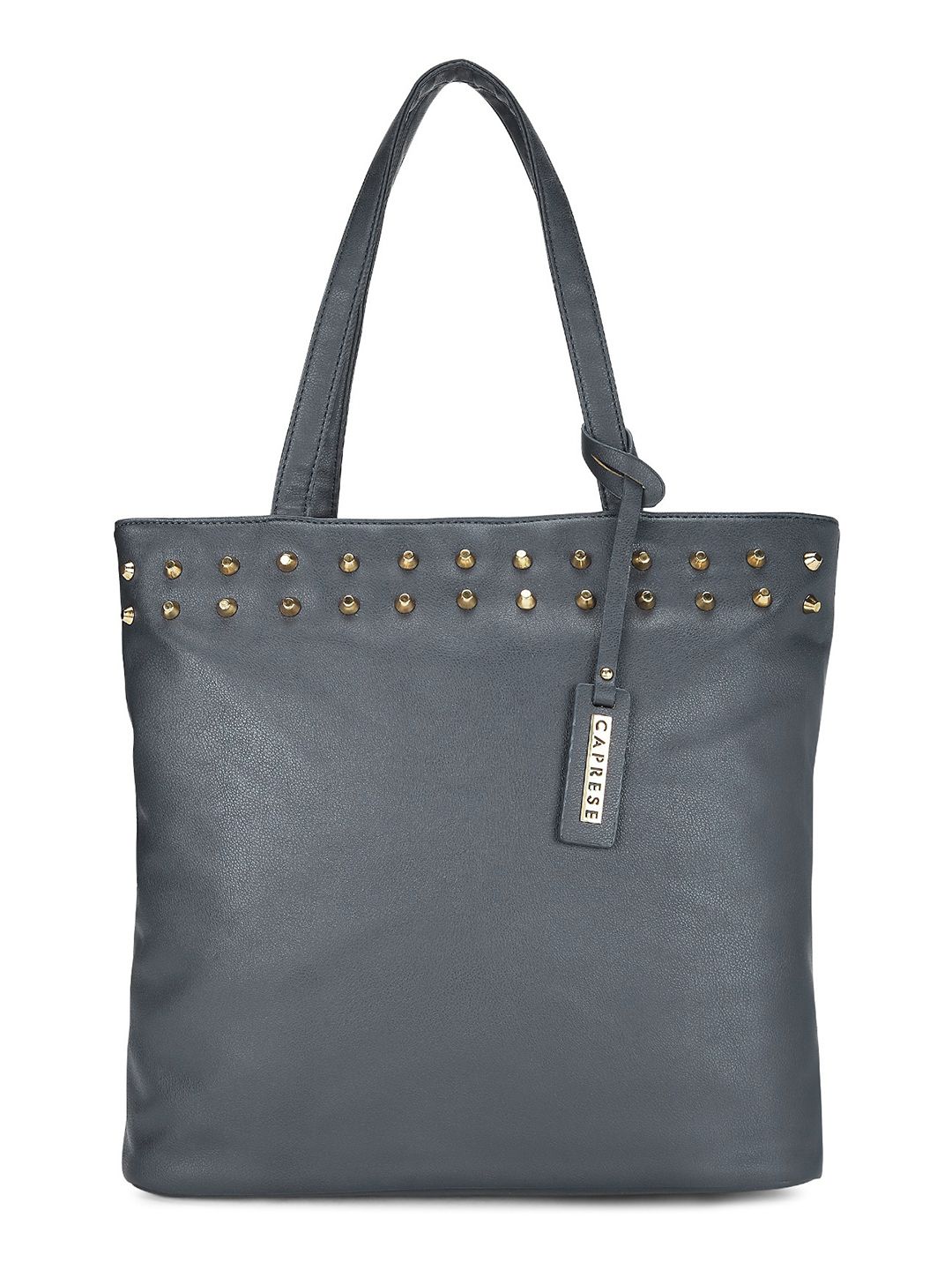 Caprese Blue Solid Shoulder Bag with Rivet Detail Price in India