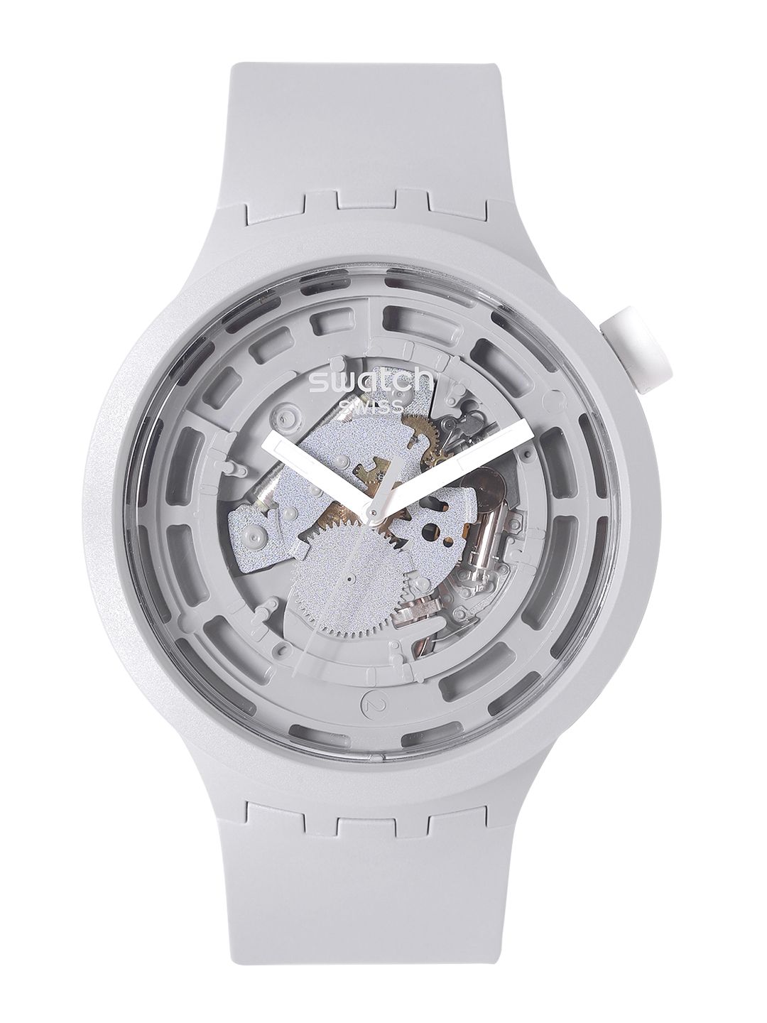 Swatch Unisex Grey Boost Swiss Made Skeleton Dial Water Resistant Analogue Watch SB03M100 Price in India