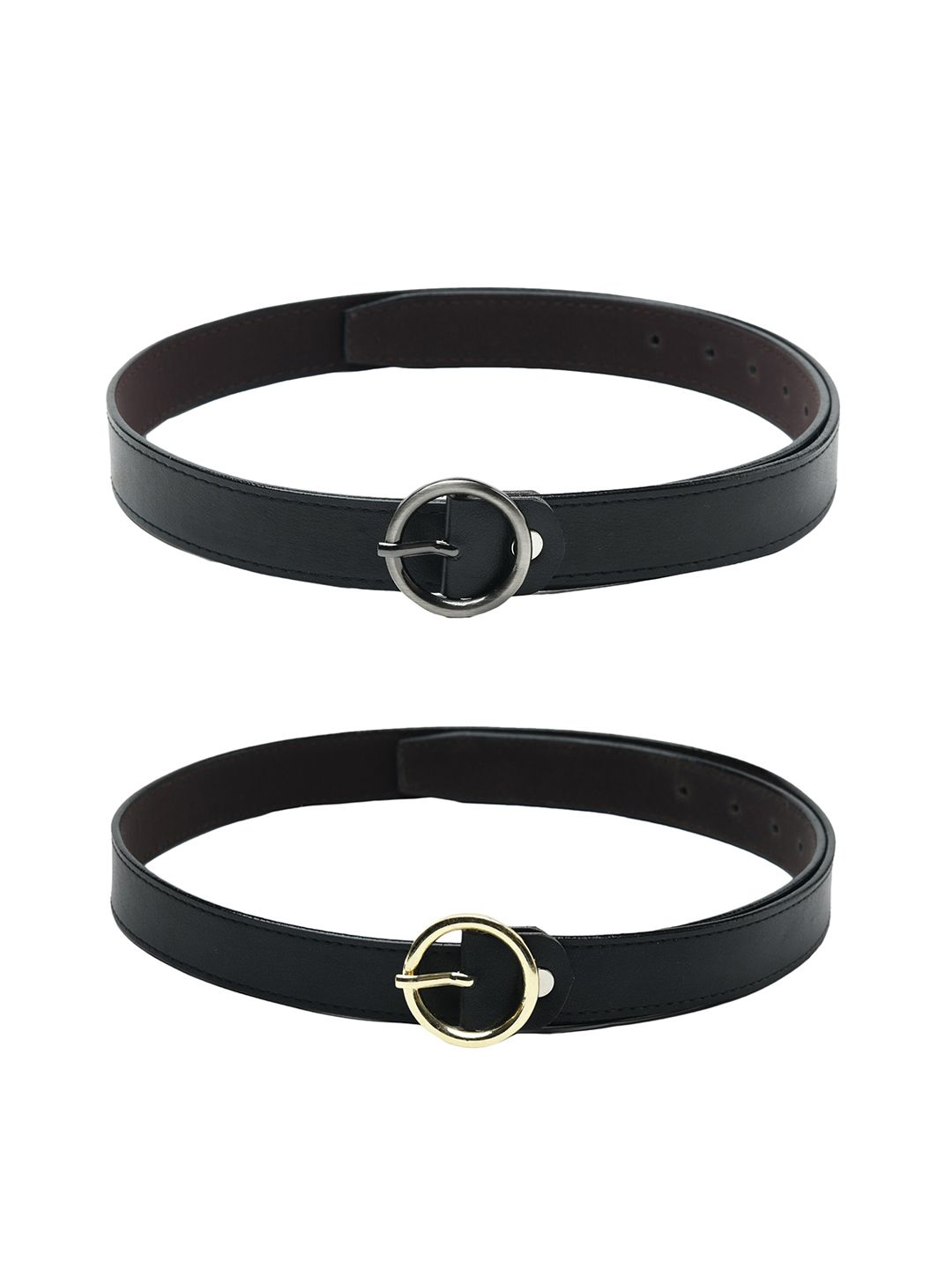 Kastner Women Black & Gold-Toned Solid Belt Price in India