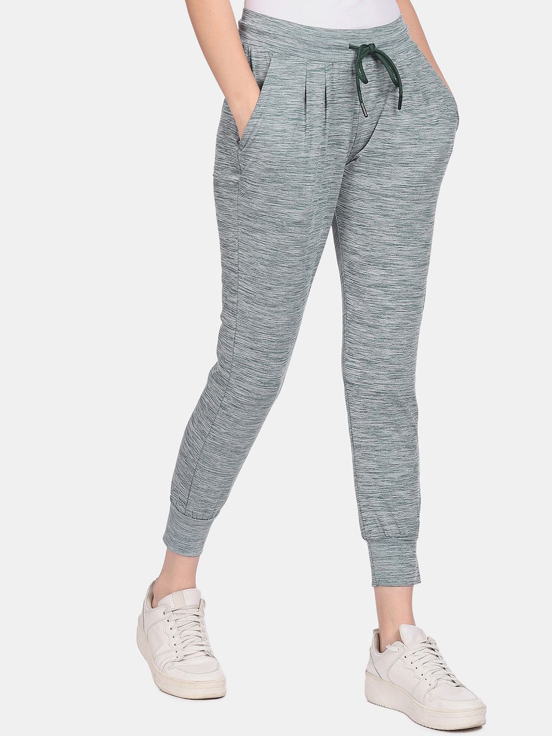 Sugr Women Grey Self-Design Joggers Price in India