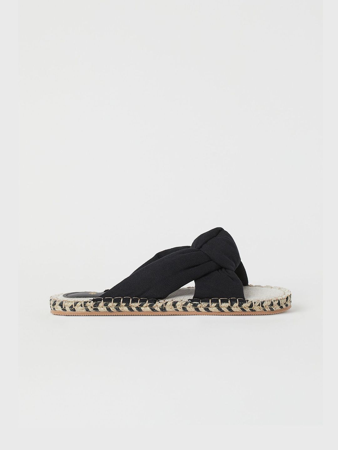 H&M Women Black Knot-Detail Sandals Price in India