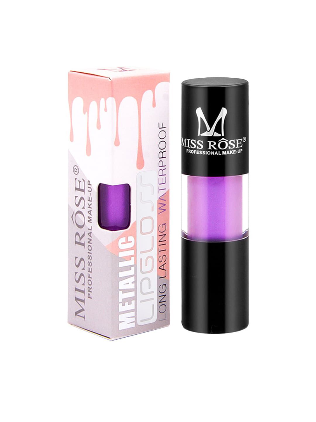 MISS ROSE Metallic Liquid LipGloss Purple 25 - 20 g Price in India