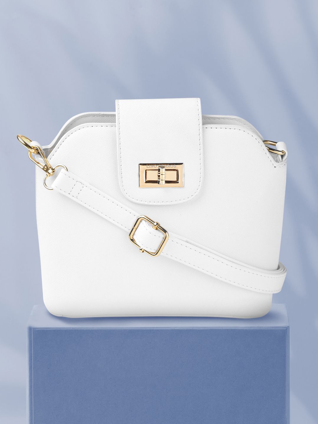Lino Perros Women White Solid Sling Bag Price in India