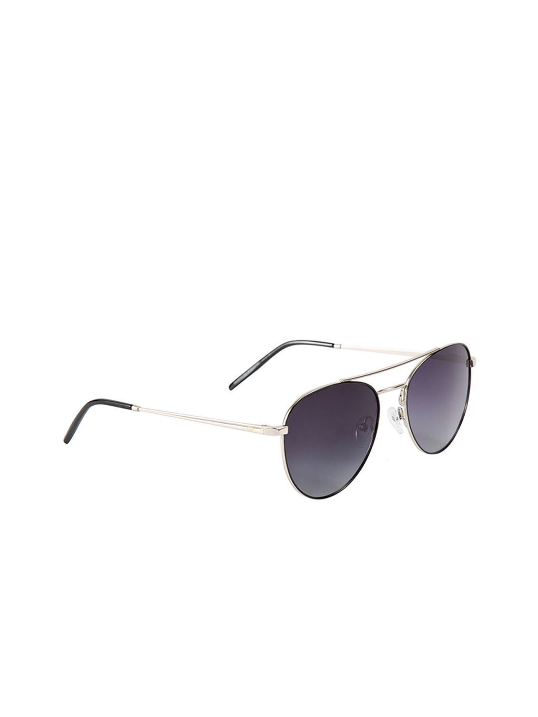 GIO COLLECTION Unisex Grey Lens & Gold-Toned Aviator Sunglasses with Polarised Lens