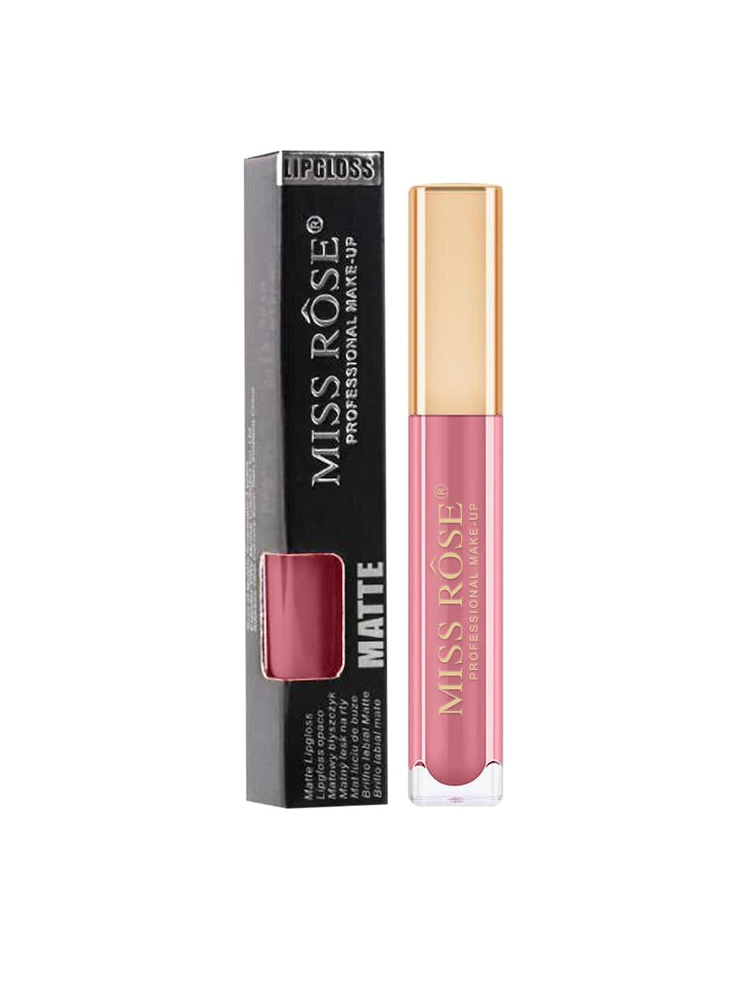 MISS ROSE Matte Long Lasting Liquid Lip Gloss -10 Pink Price in India