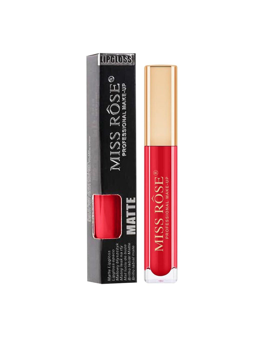 MISS ROSE Matte Long Lasting Liquid Lip Gloss - 11 Red Price in India