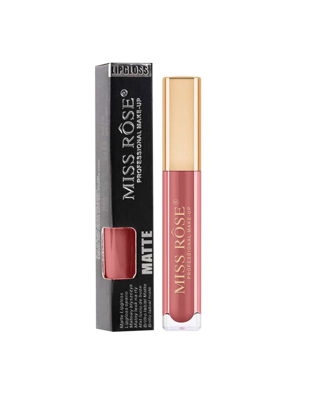 MISS ROSE Matte Long Lasting Liquid Lip Gloss - 19 Brown Price in India