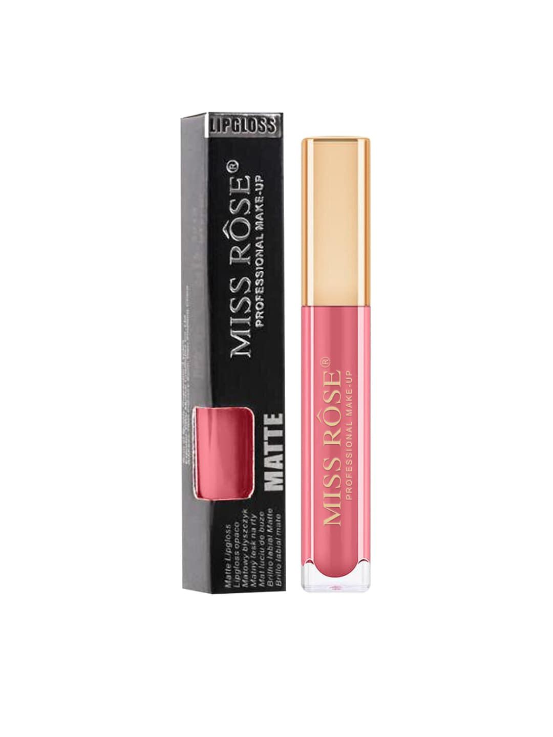 MISS ROSE Matte Long Lasting Liquid Lip Gloss - 16 Pink Price in India