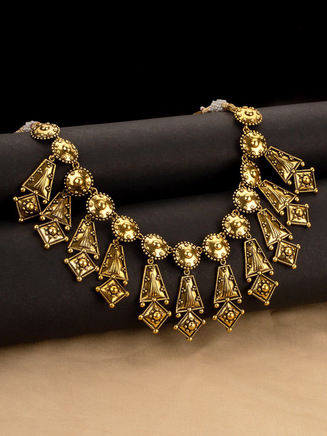 Studio Voylla Gold-Plated Oxidised Necklace Price in India
