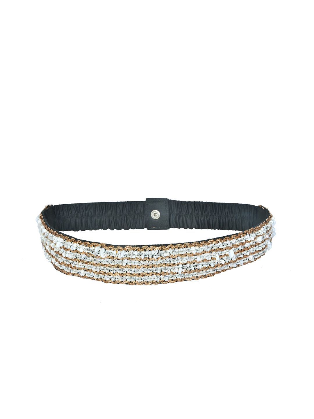 Diwaah Women White & Beige Embellished Belt Price in India