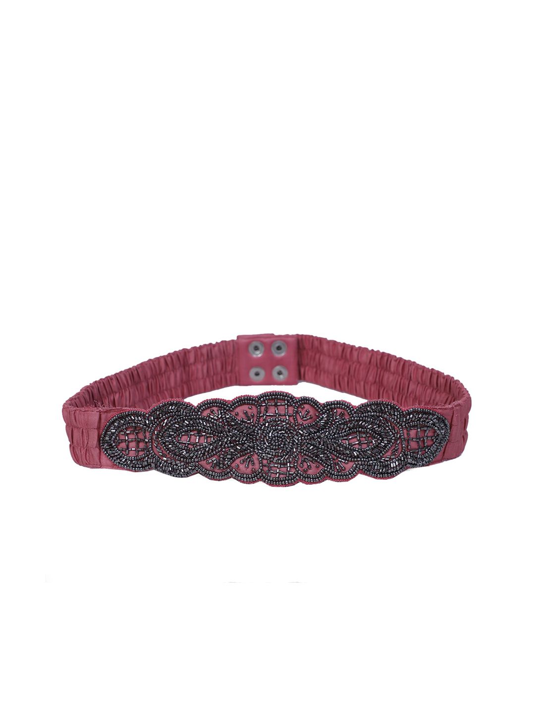 Diwaah Women Pink & Grey Embellished Belt Price in India