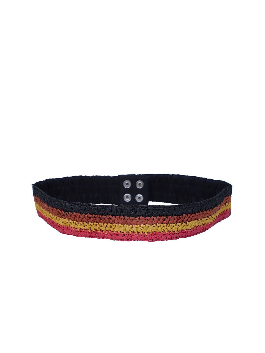 Diwaah Women Black & Brown Braided Belt Price in India