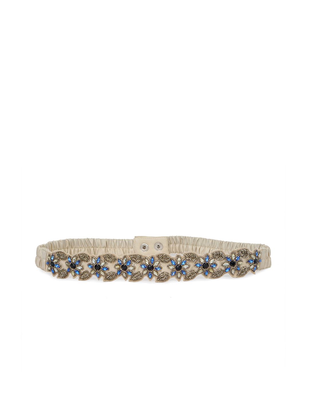 Diwaah Women Beige & Blue Embellished Belt Price in India