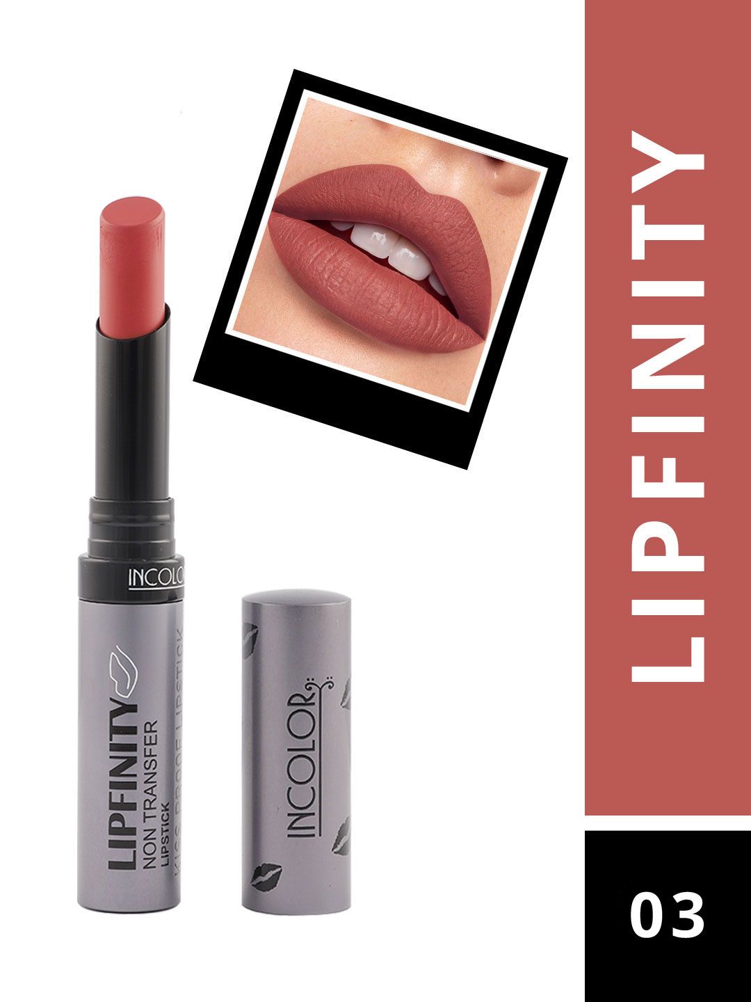 INCOLOR Lipfinity Non-Transfer Lipstick - 03 Price in India