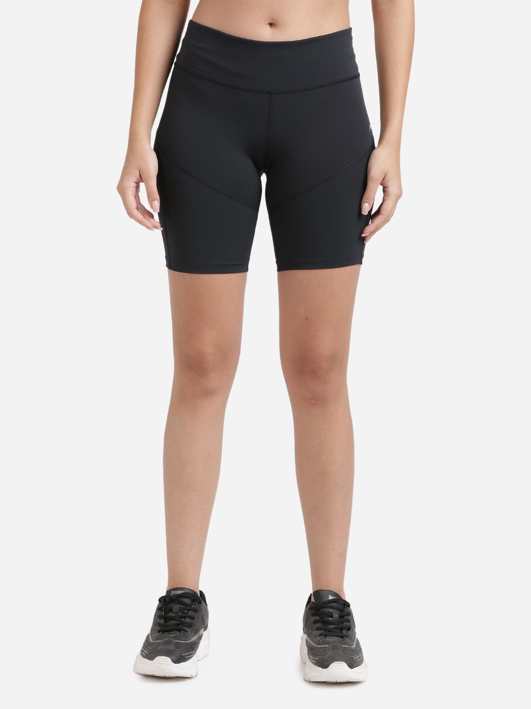 Head Women Black Sports Stripe Detail Cycling Shorts Price in India