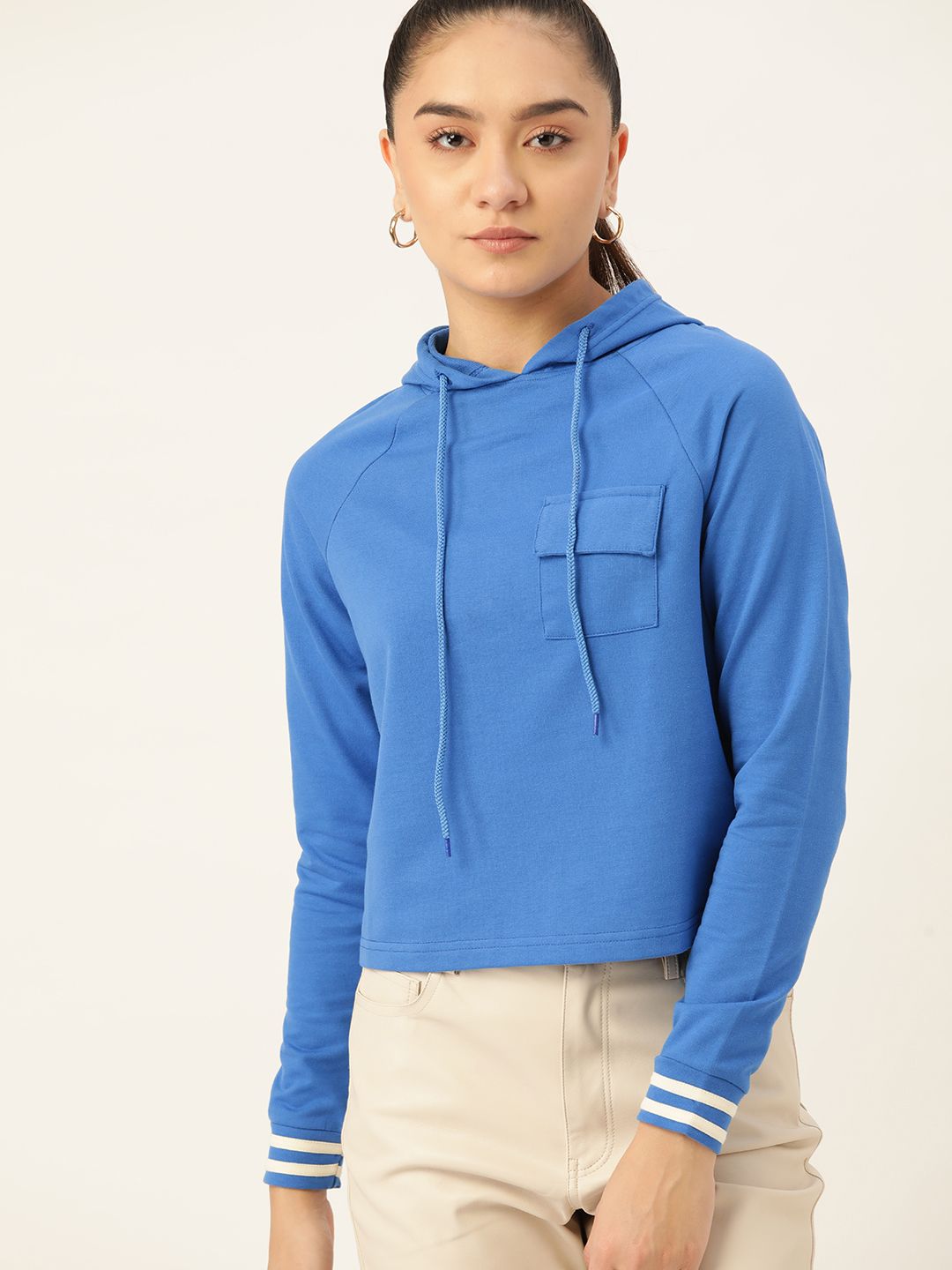 DressBerry Women Blue Sweatshirt Price in India