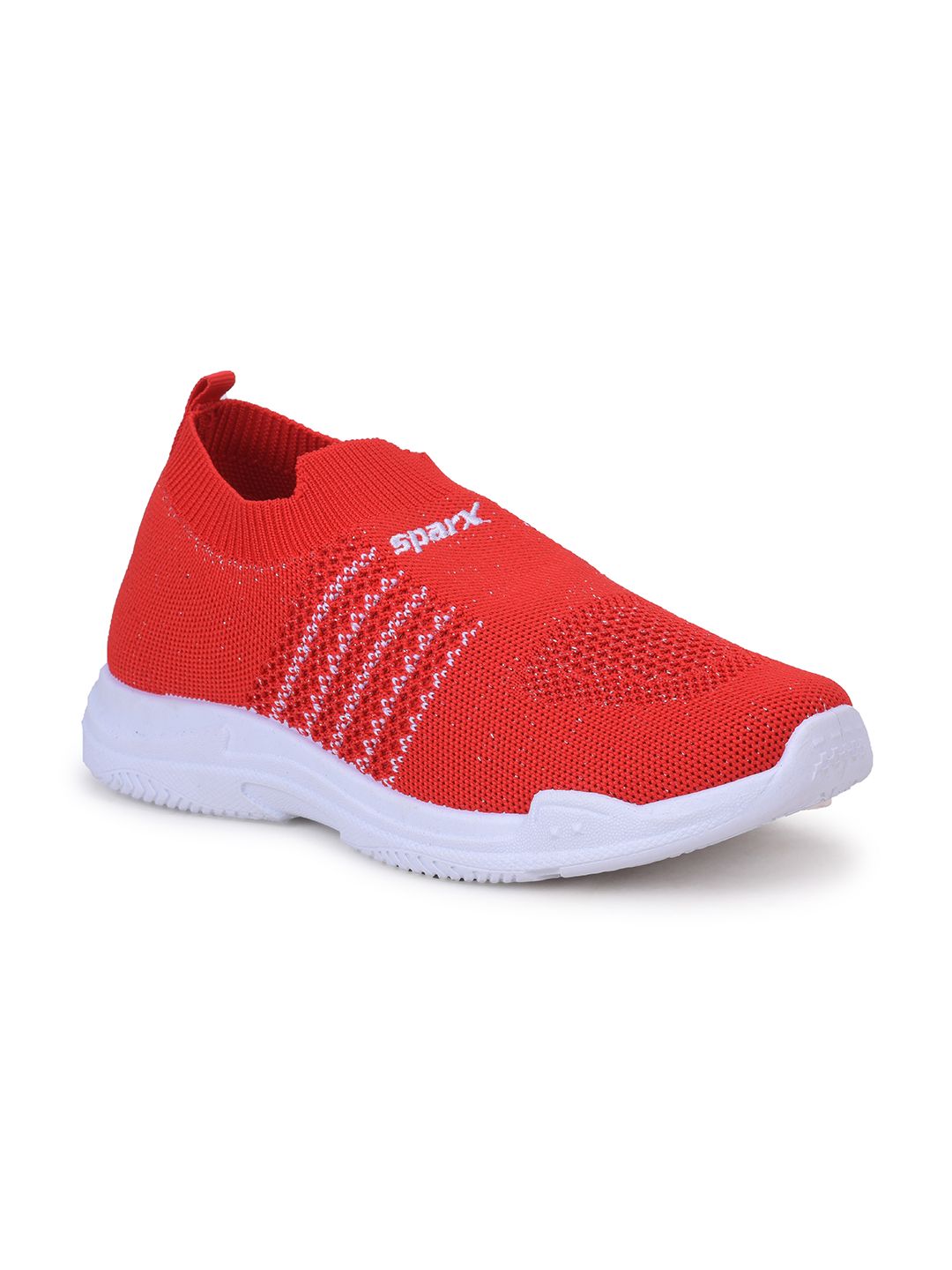 Sparx Women Red Woven Design Slip-On Sneakers Casual Shoes Price in India