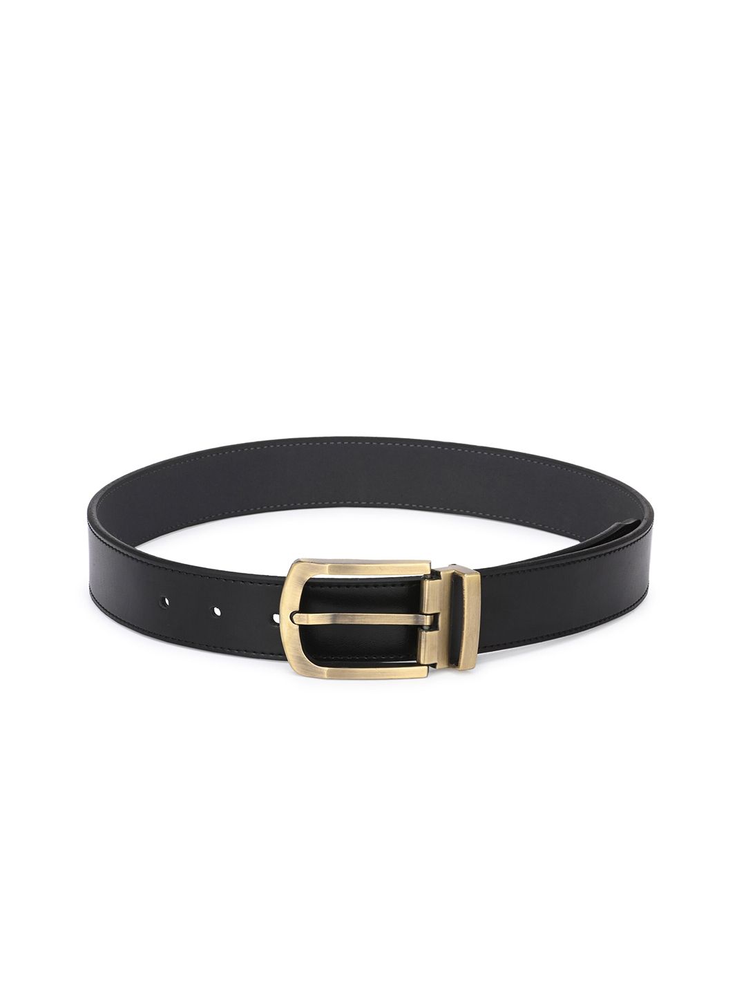 Calvadoss Women Black & Gold-Toned Solid Belt Price in India