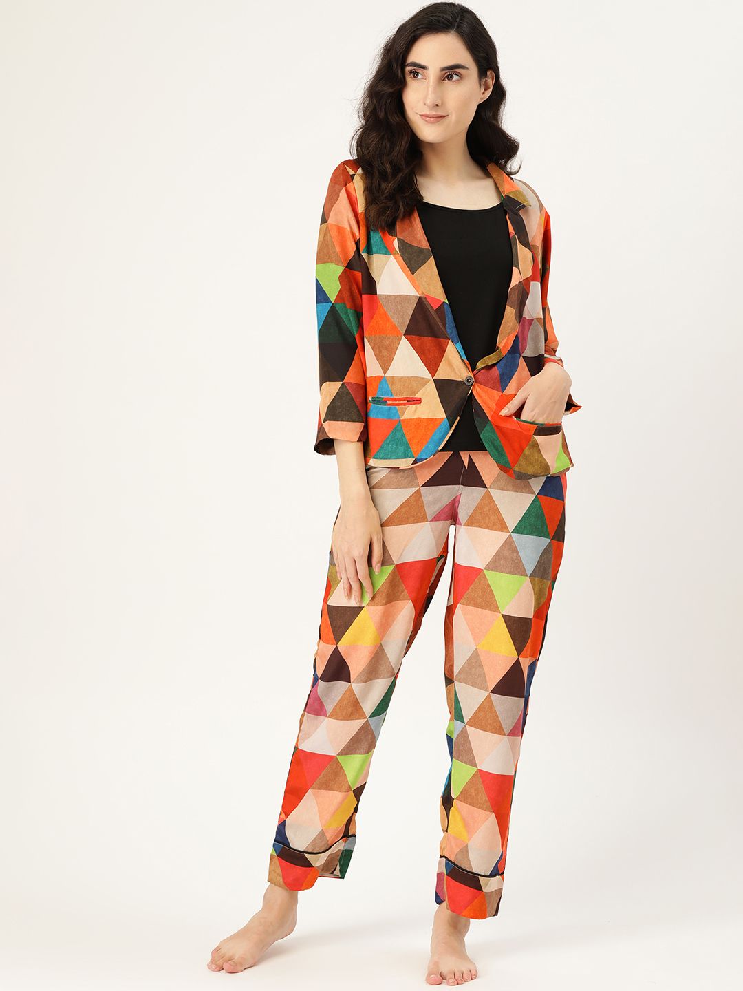 Clt s Women Multicoloured Printed Night suit Price in India
