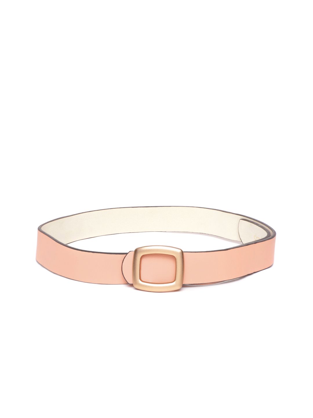 DressBerry Women Peach-Coloured Solid Belt Price in India