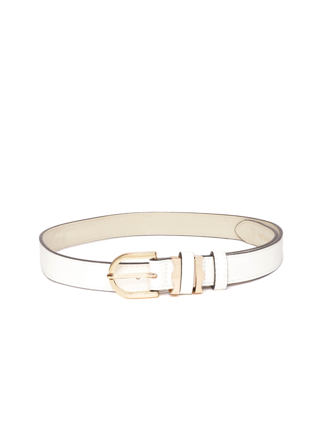 Mast & Harbour Women White Solid Belt Price in India