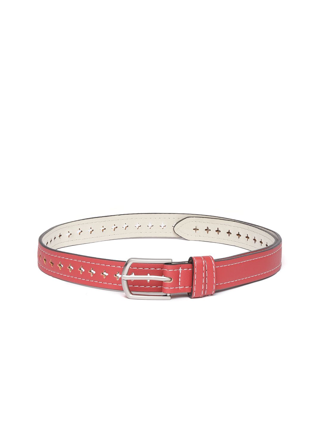 DressBerry Women Red Cut Work Belt Price in India