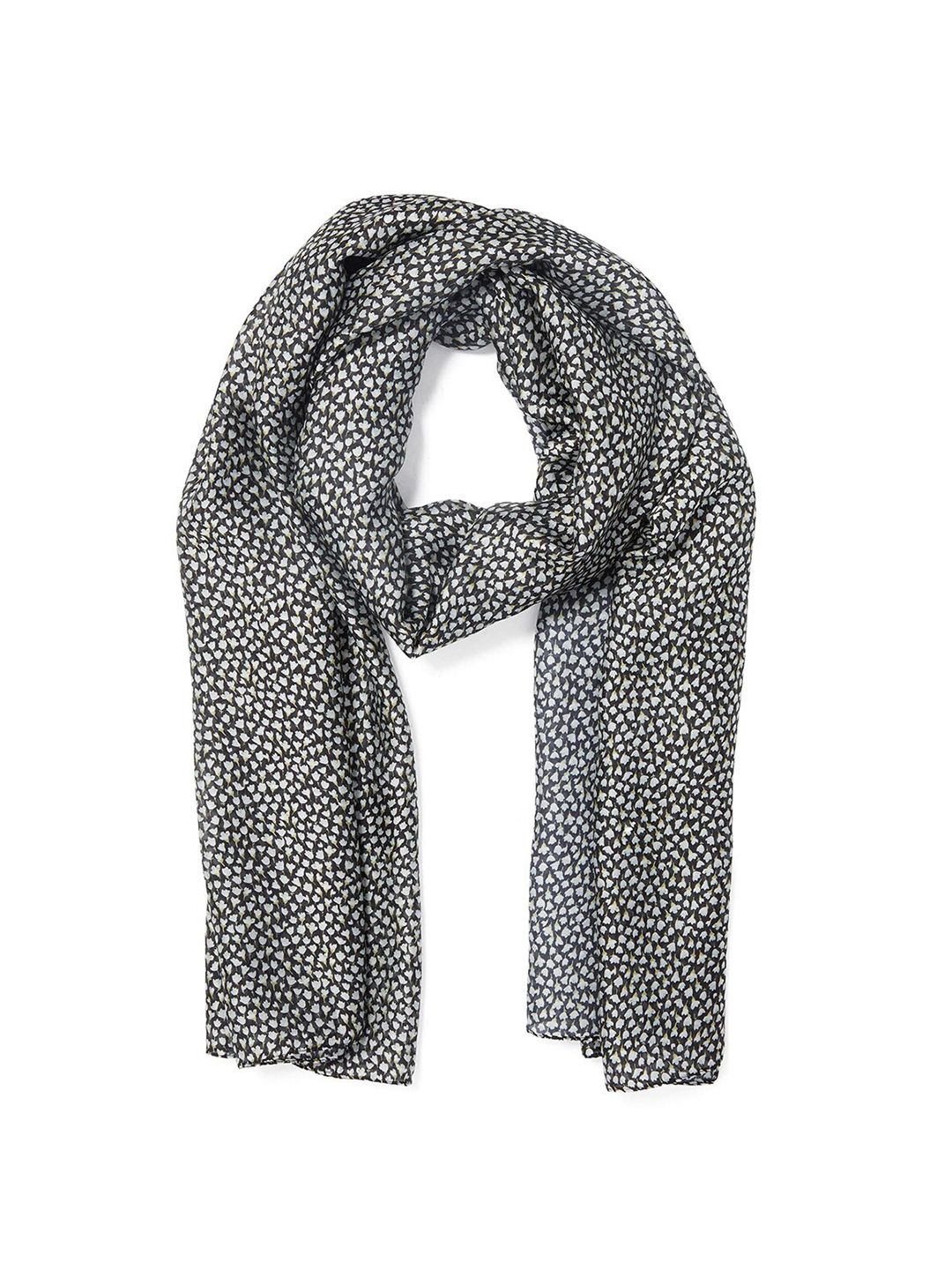 Forever New Women Black & White Printed Scarf Price in India