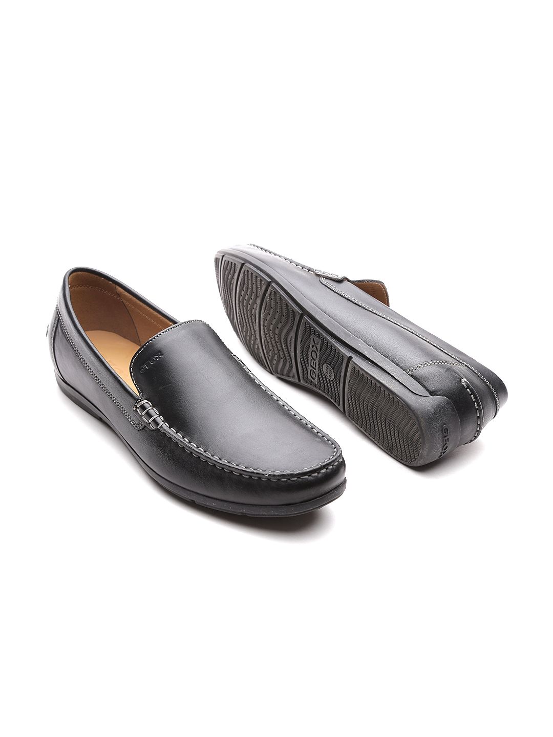 Buy GEOX Respira Men Black Breathable Italian Patent Leather  display picture 1