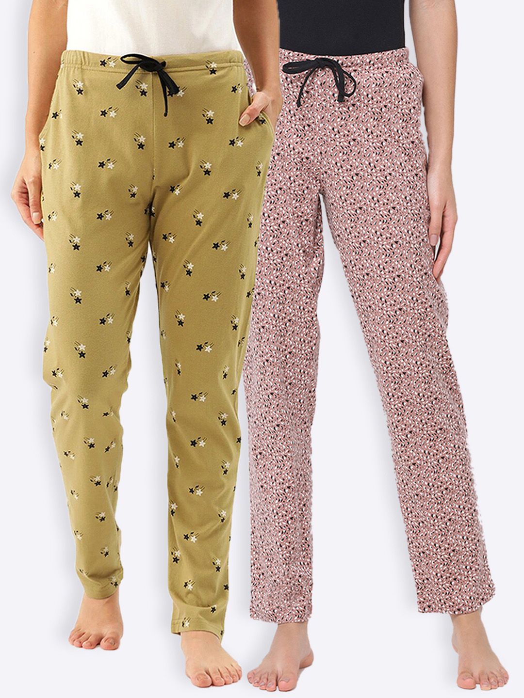 Kanvin Women Pack Of 2 Printed Lounge Pants Price in India