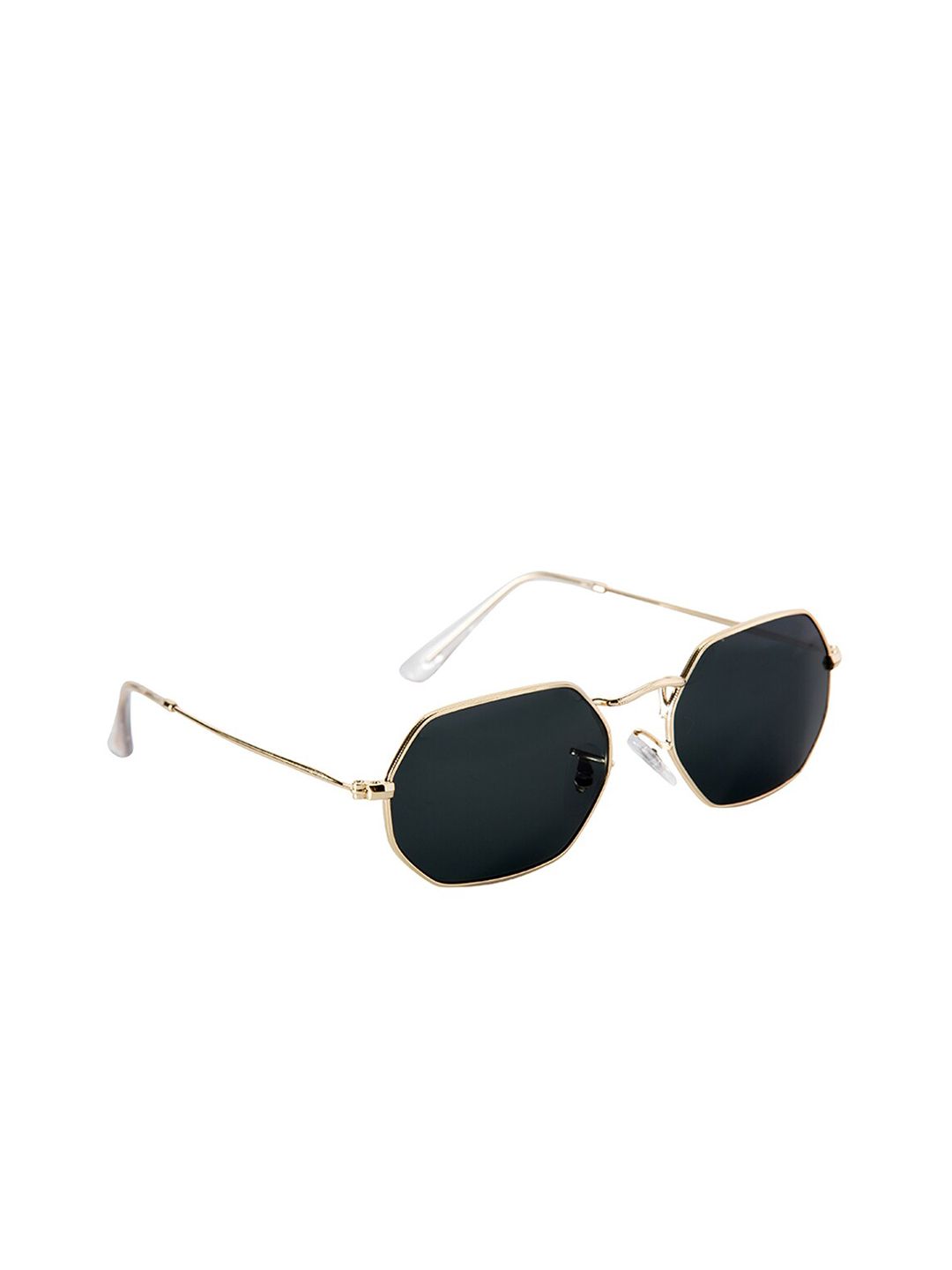 GIO COLLECTION Unisex Grey Lens & Gold-Toned Oval Sunglasses UV Protected Lens GM3556C02 Price in India