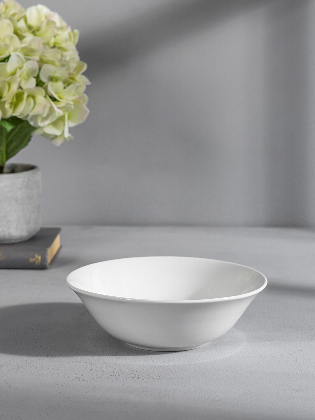 Pure Home and Living Set of 2 Cream-Coloured Classic Salad Bowl Price in India